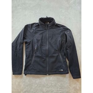 Vintage REI Co-op Jacket Womens M Black Softshell Full Zip Outdoor Hiking Y2K